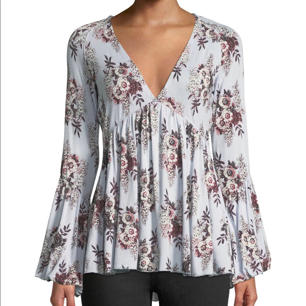 Free People Speak Easy Blouse in Sky